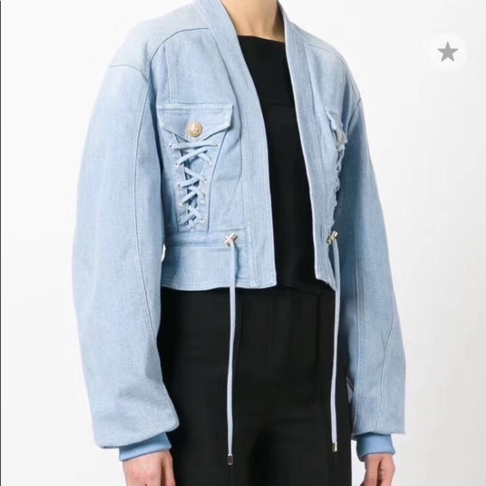 Balmain denim jacket size 36 - Picture 2 of 6