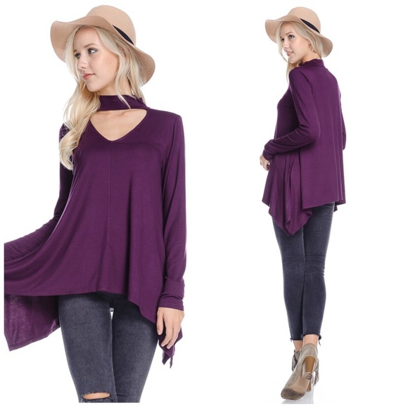 Adorable Purple Choker Top - Picture 2 of 2