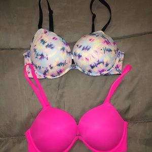 VS Pink Push-Up Bras