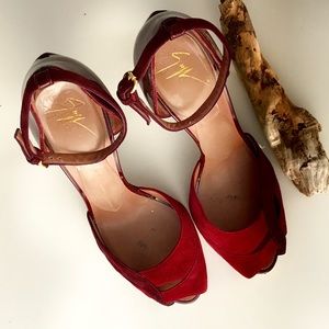 Gorgeous oxblood red Giuseppe Zanotti heels