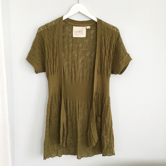 {anthro} pointelle wisp cardigan - Picture 2 of 8