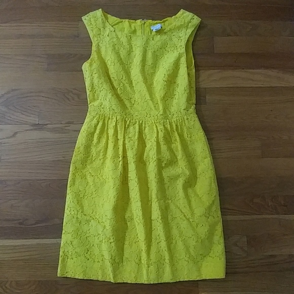 Yellow lace floral dress from J Crew - Picture 1 of 2