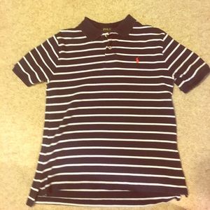 Black and White striped collared shirt