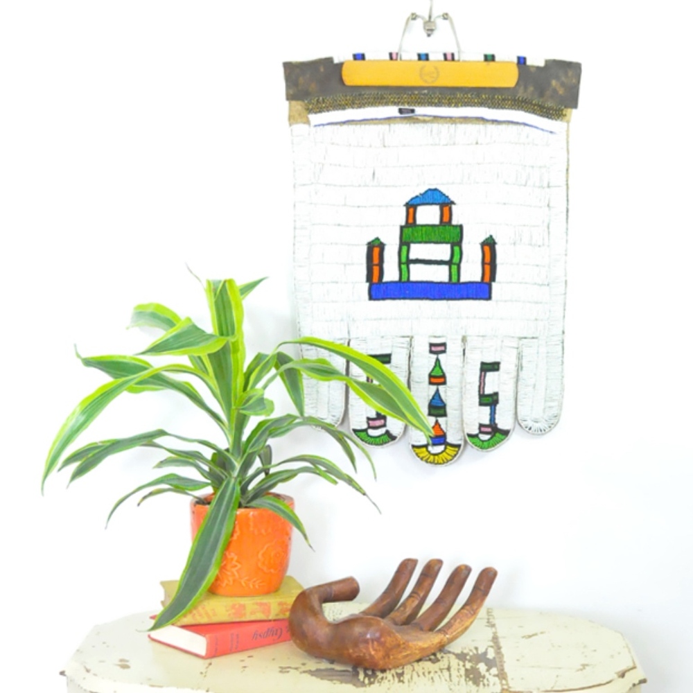 Vintage 60s African Ndebele Beaded Wedding Apron