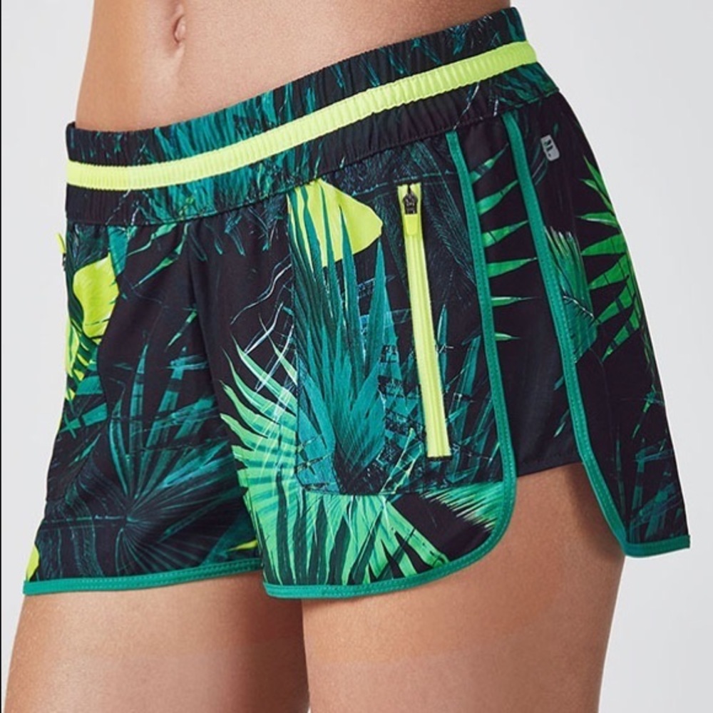 Fabletics green running Tyson Shorts