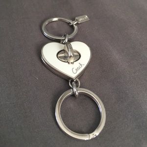 Coach Heart Keychain NWOT