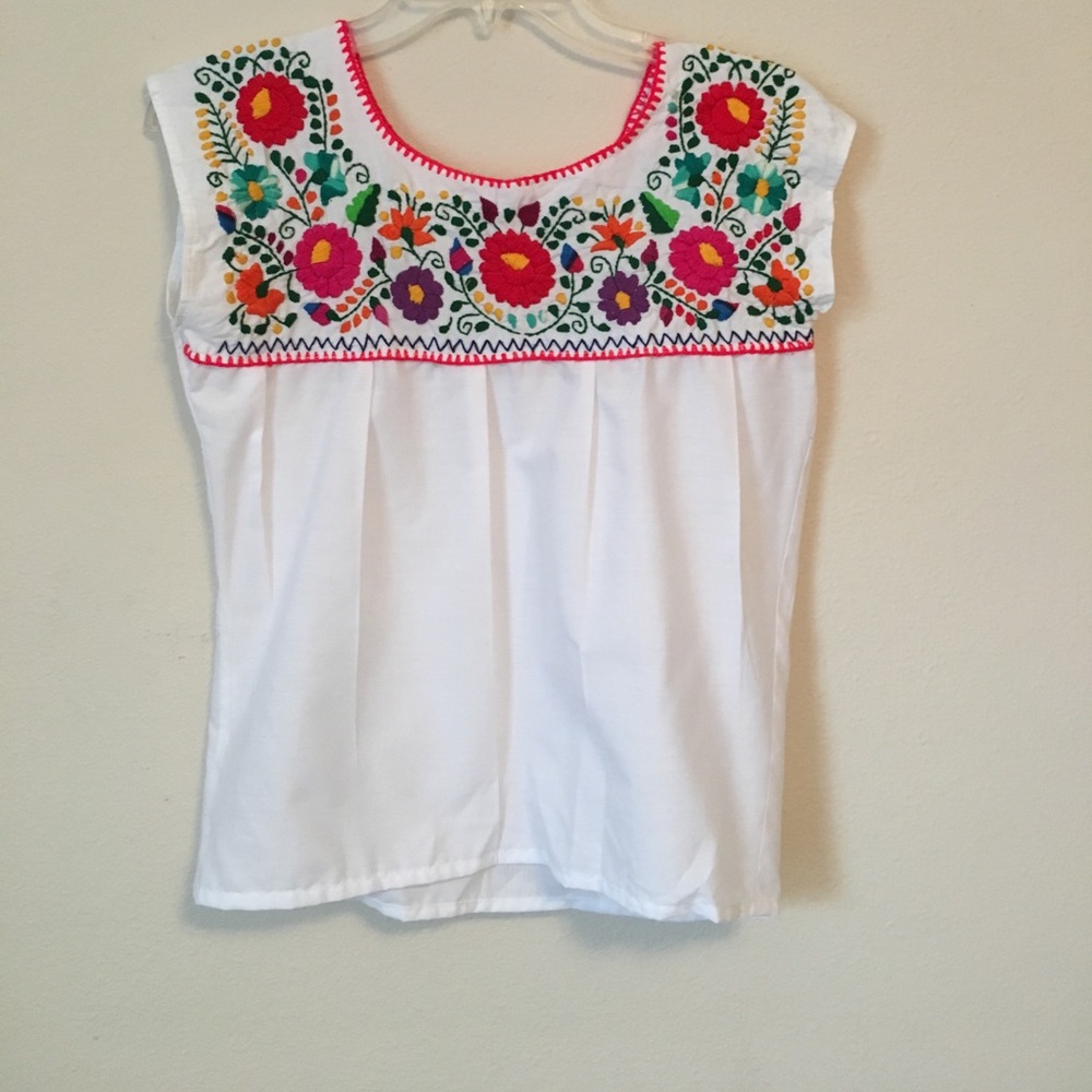 Mexican embroidered shirt, custom made size xs