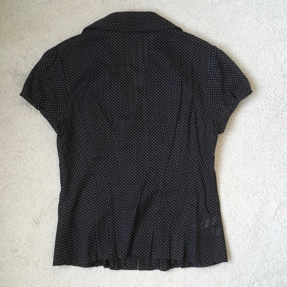 Ann Taylor Brown Polka Dot Blouse NWOT 6 - Picture 2 of 6
