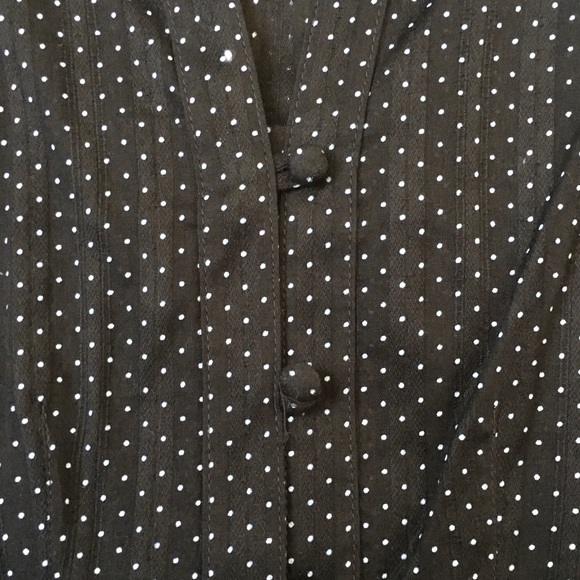 Ann Taylor Brown Polka Dot Blouse NWOT 6 - Picture 5 of 6