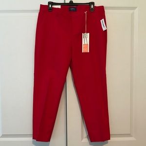 Old Navy Harper Red MidRise Crop Pants NWT