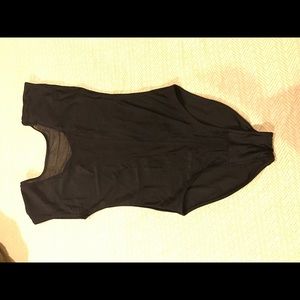 Black mesh middle body suit