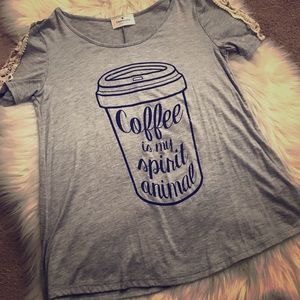 "Coffee is my spirit animal" Size Small
