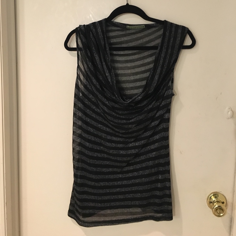 Velvet black and silver tank