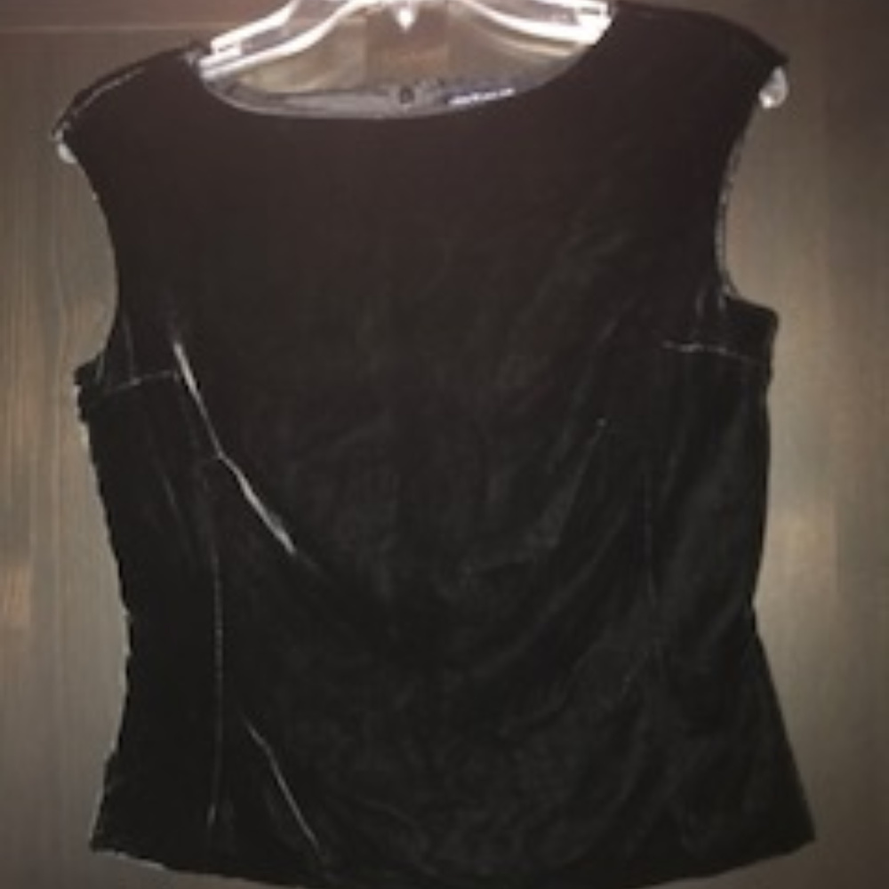 SOLD Beautiful Ann Taylor Sleeveless Black Velvet