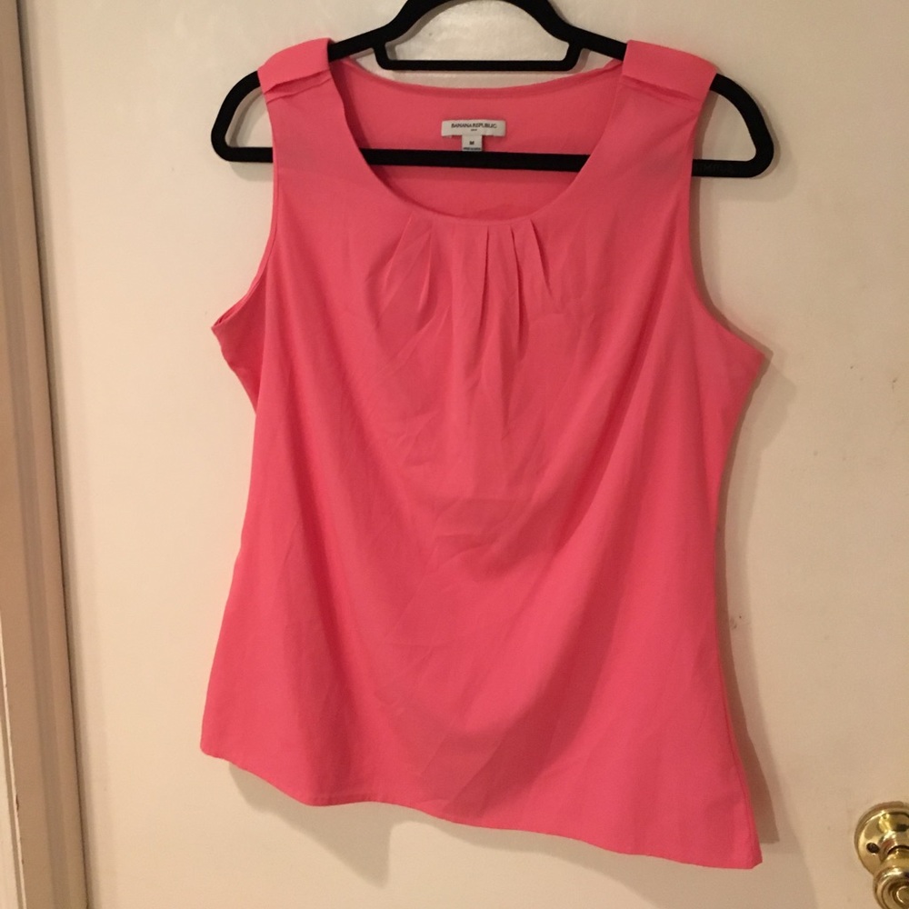 Banana Republic pink sleeveless blouse