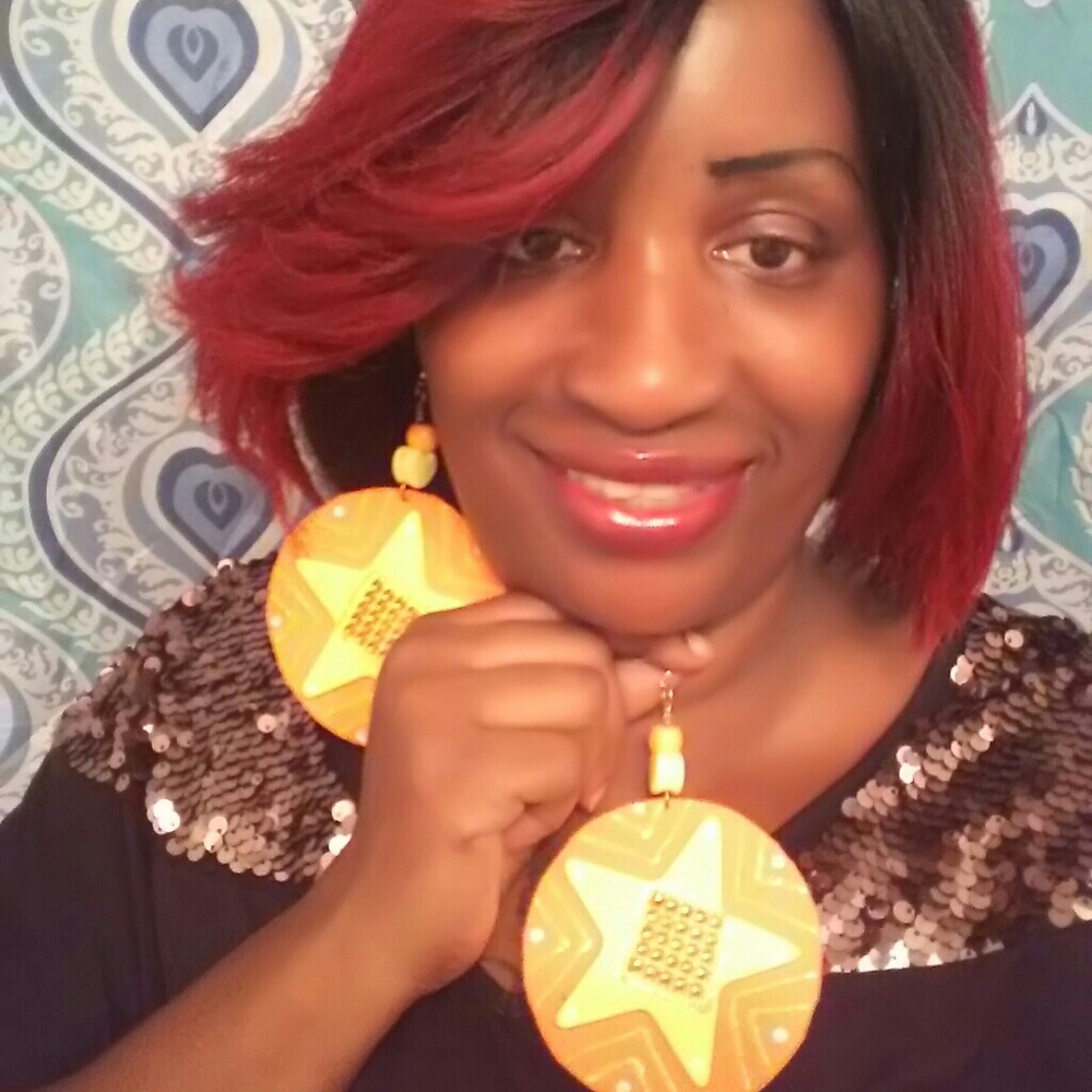 Orange n yellow show stopper earrings