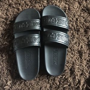 BLACK DOUBLE STRAP SLIDES