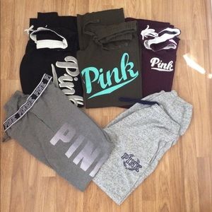 PINK lot of sweatpants 5 pairs, size small