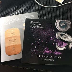 Urban decay eyeshadow and concealer samples