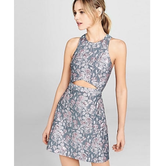 Express Dresses & Skirts - Brocade Cutout Mini Dress