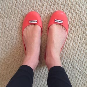 Hunter rain flats. Gently used.