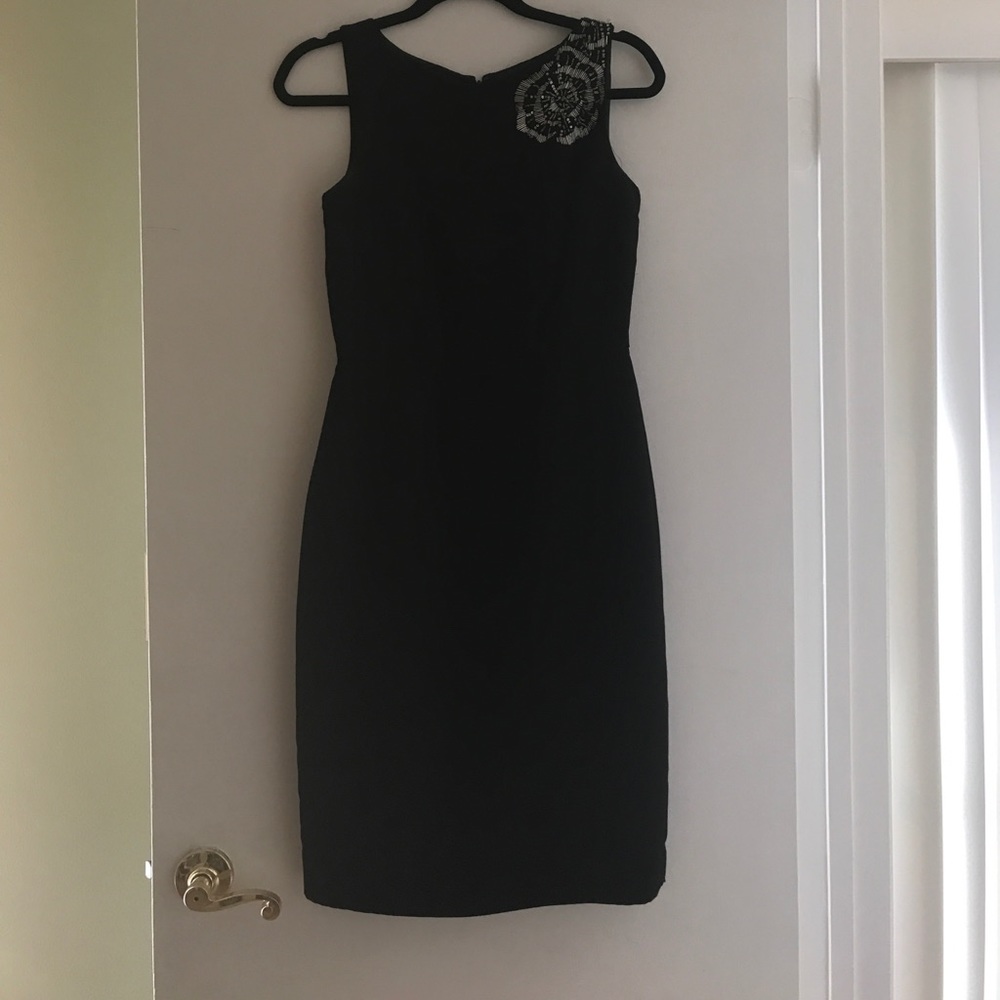 Ralph Lauren beaded flower black dress 2