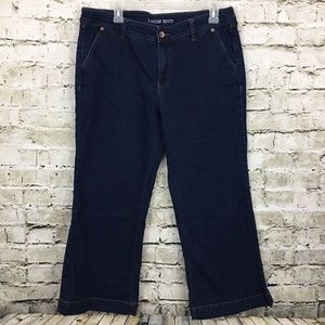 Lands End Mid Rise Trouser Jeans Denim Career Pant