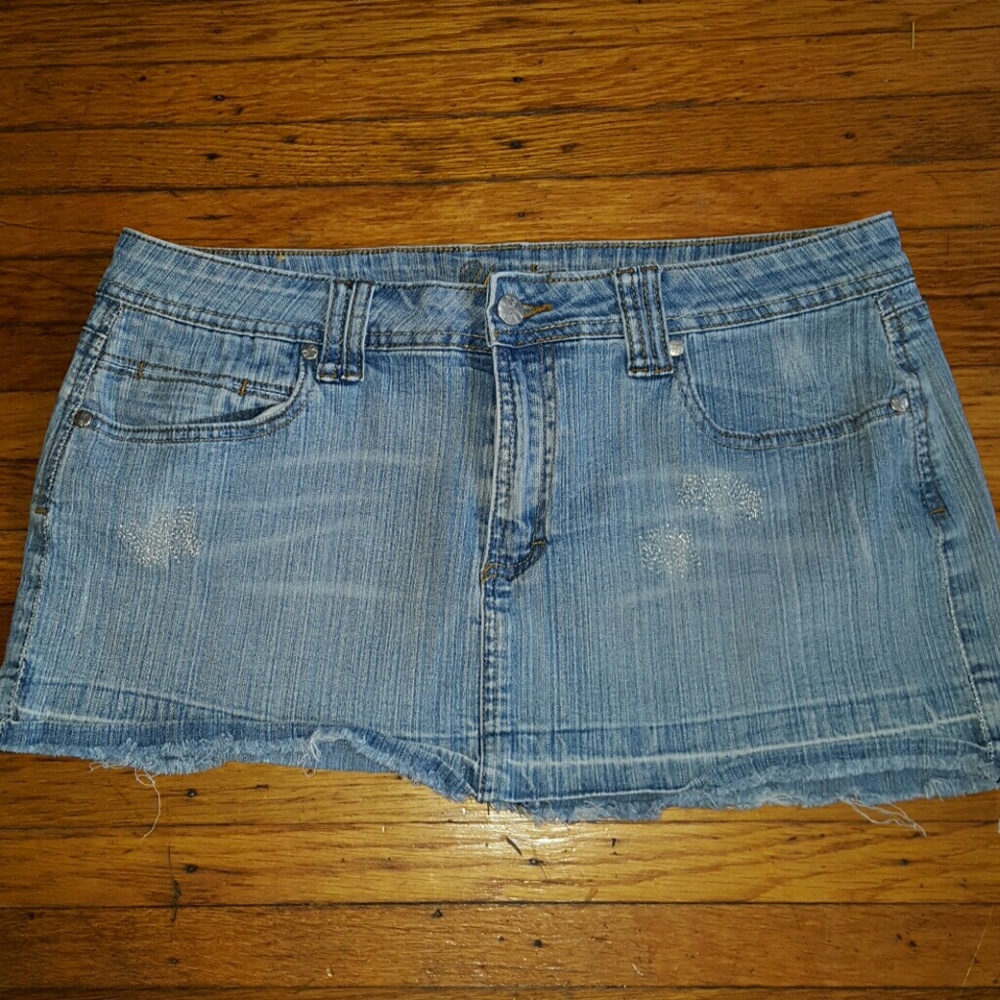 Mini jean skirt