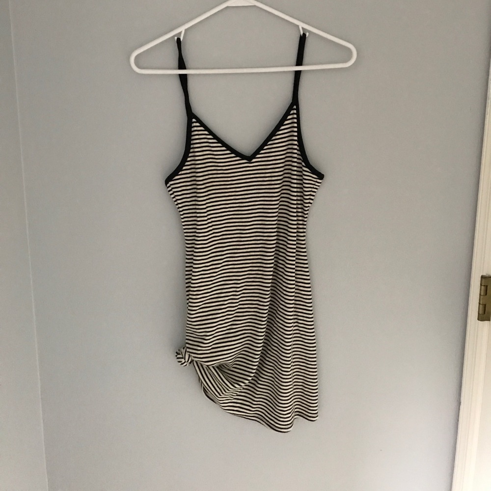 Black and white striped mini dress - urban