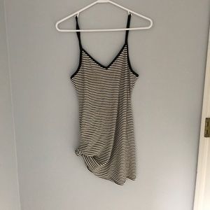 Black and white striped mini dress - urban