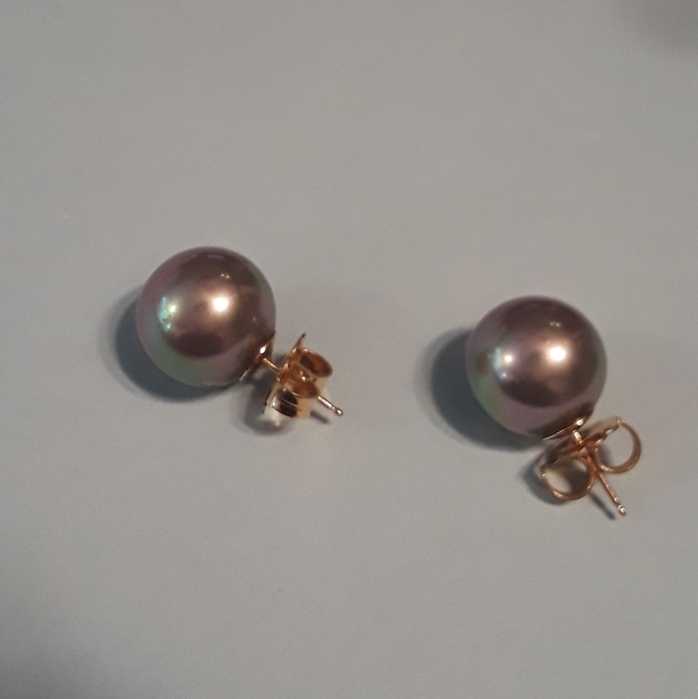 Large Tahitian Pearl Earrings
