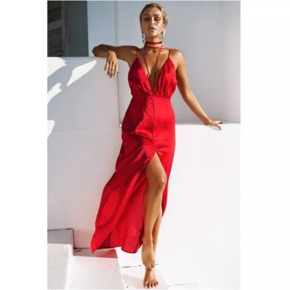 NWT SABO Skirt Formal Avellana Red Dress XS