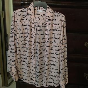 Long sleeved blouse. Light pale pink