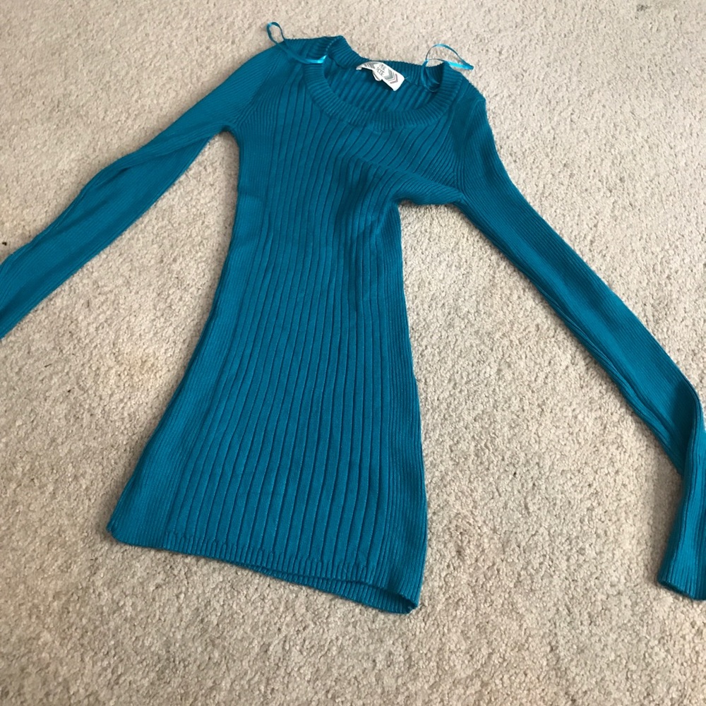 Pink rose Bran new blue soft women's sweater XS