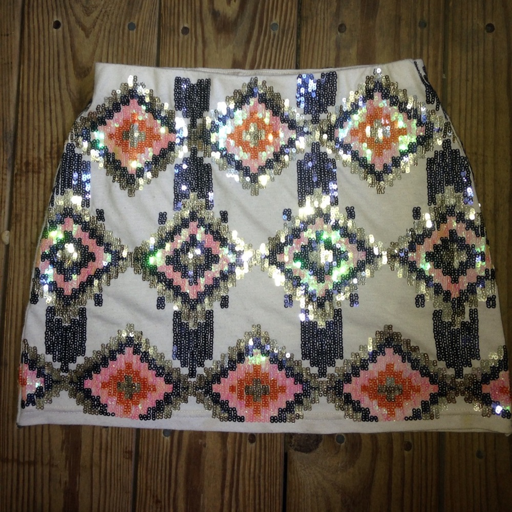 Sequin mini skirt