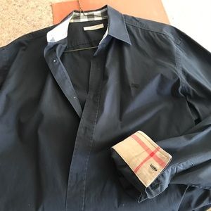 Mens Burberry Button Down Buttom Up