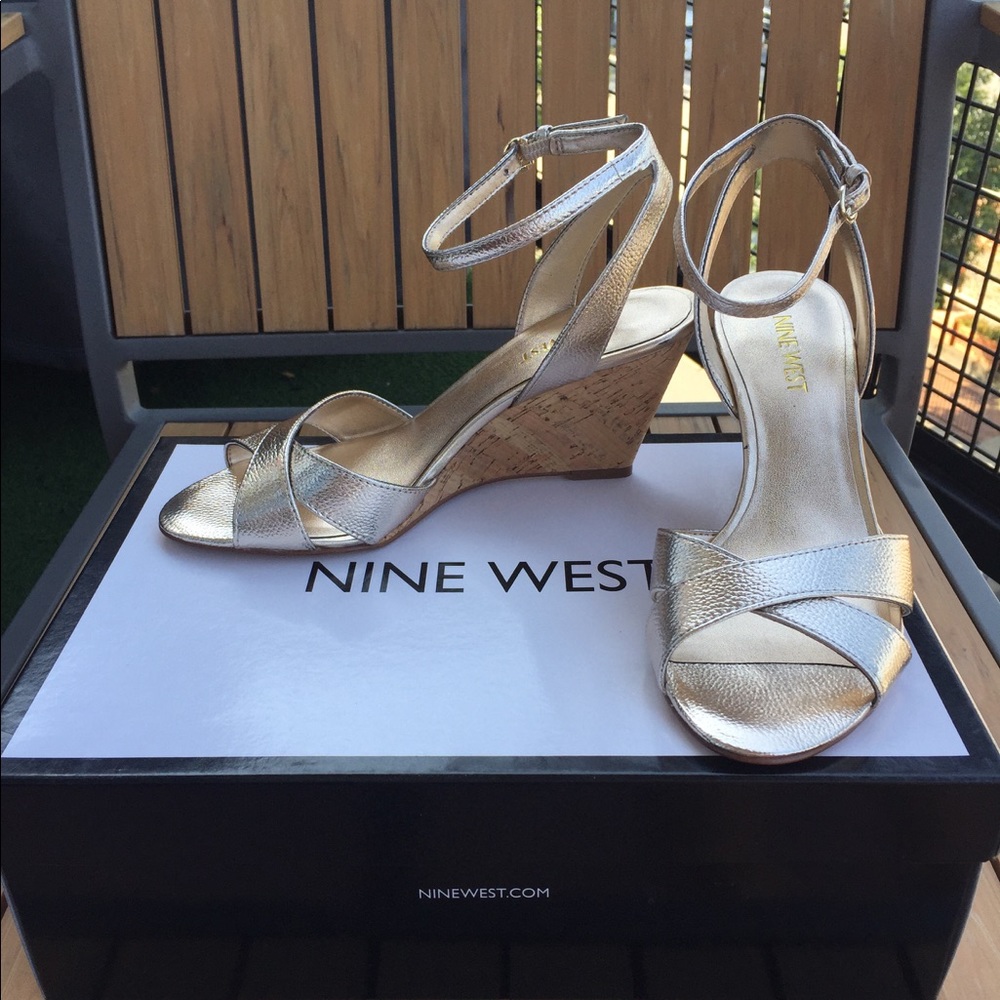 Nine West Gold Wedges - Never Been Worn - Size 7