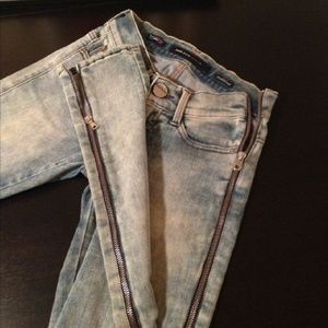 Miss Sixty skinny jeans with sexy zipper detail