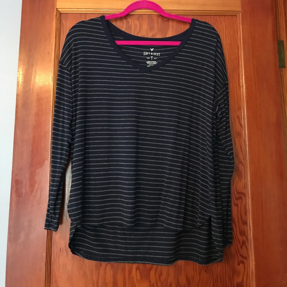 American Eagle Soft and Sexy Striped Tee size S