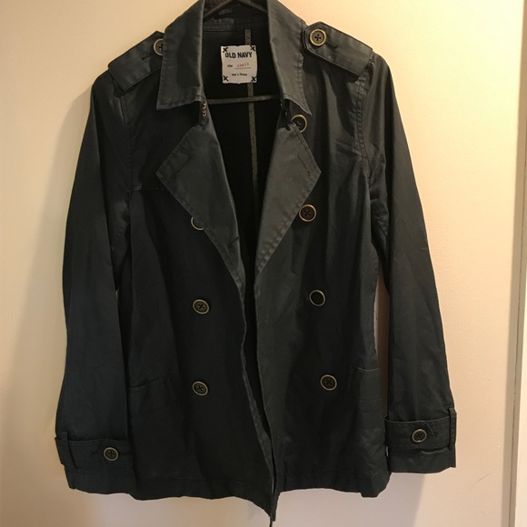 Old Navy Black Rain Coat - Picture 3 of 5