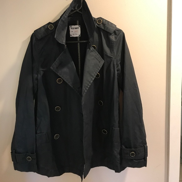 Old Navy Black Rain Coat - Picture 2 of 5
