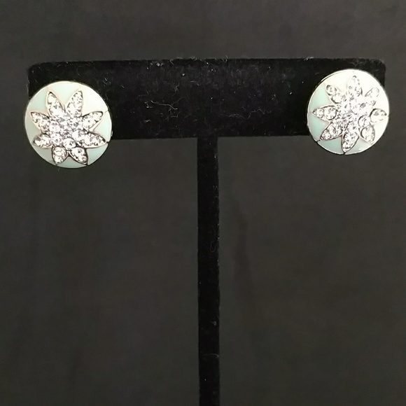 Round rhinestone earrings - Picture 4 of 5