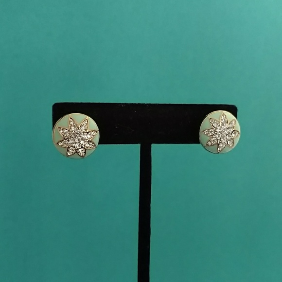 Round rhinestone earrings - Picture 3 of 5