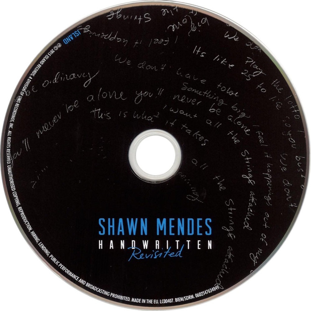 Shawn Mendes Handwritten Revisted album