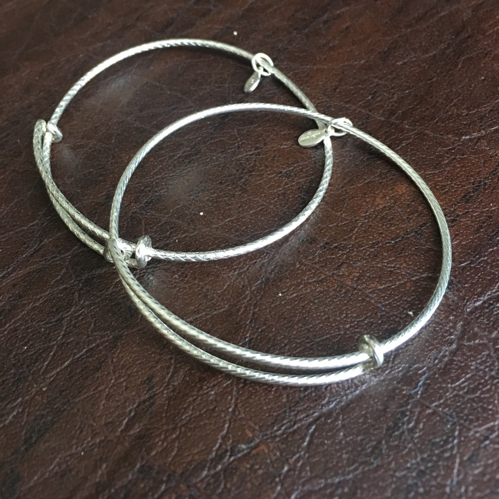 Two Alex and Ani Silver Bracelets