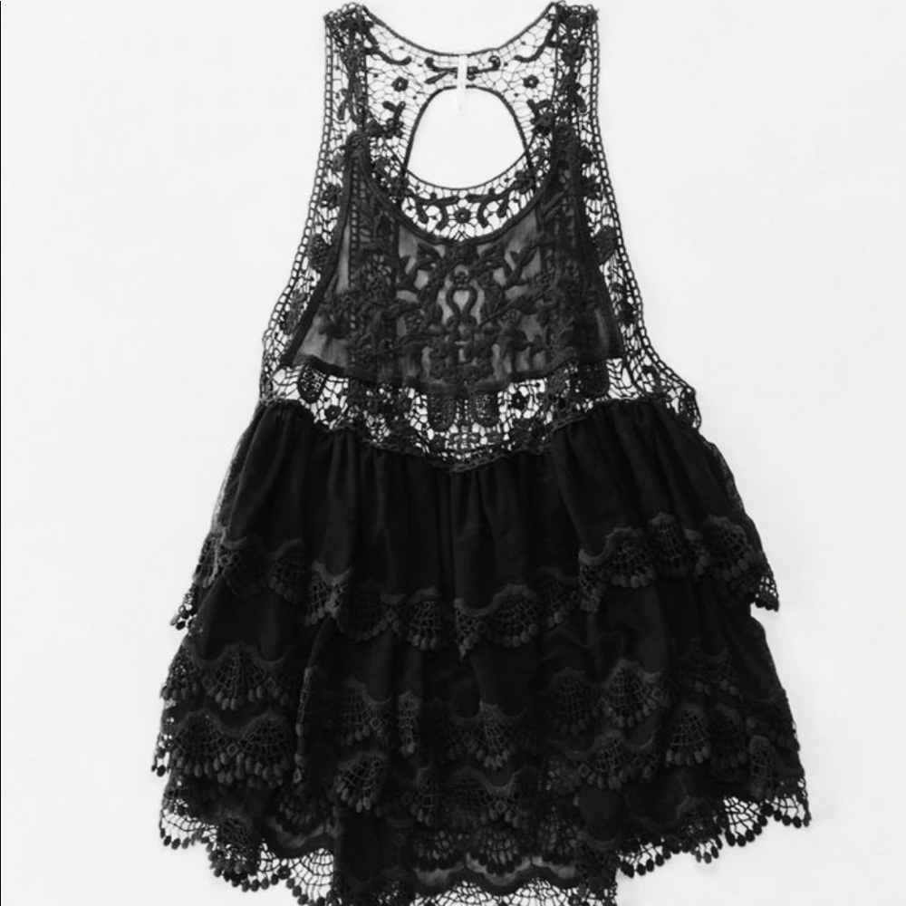 NWT FP Embroidered Lace Mini