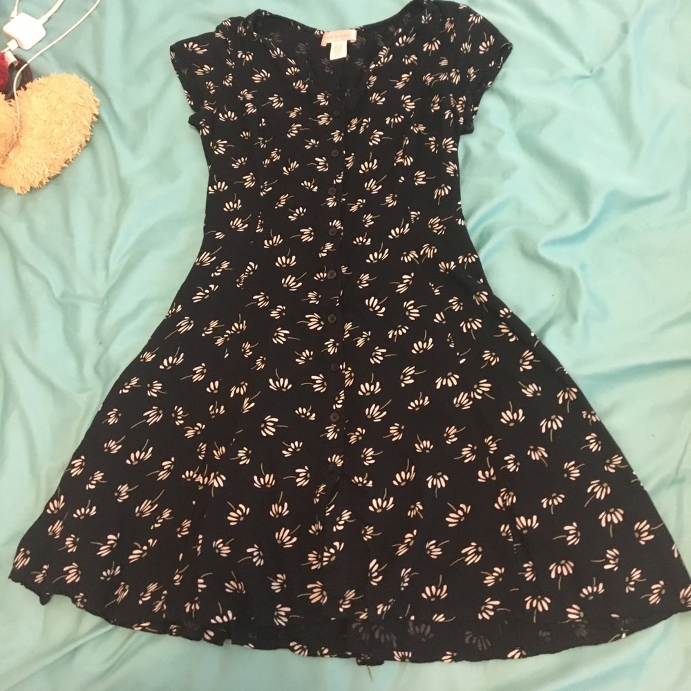 Button Down Cap Sleeve Sundress