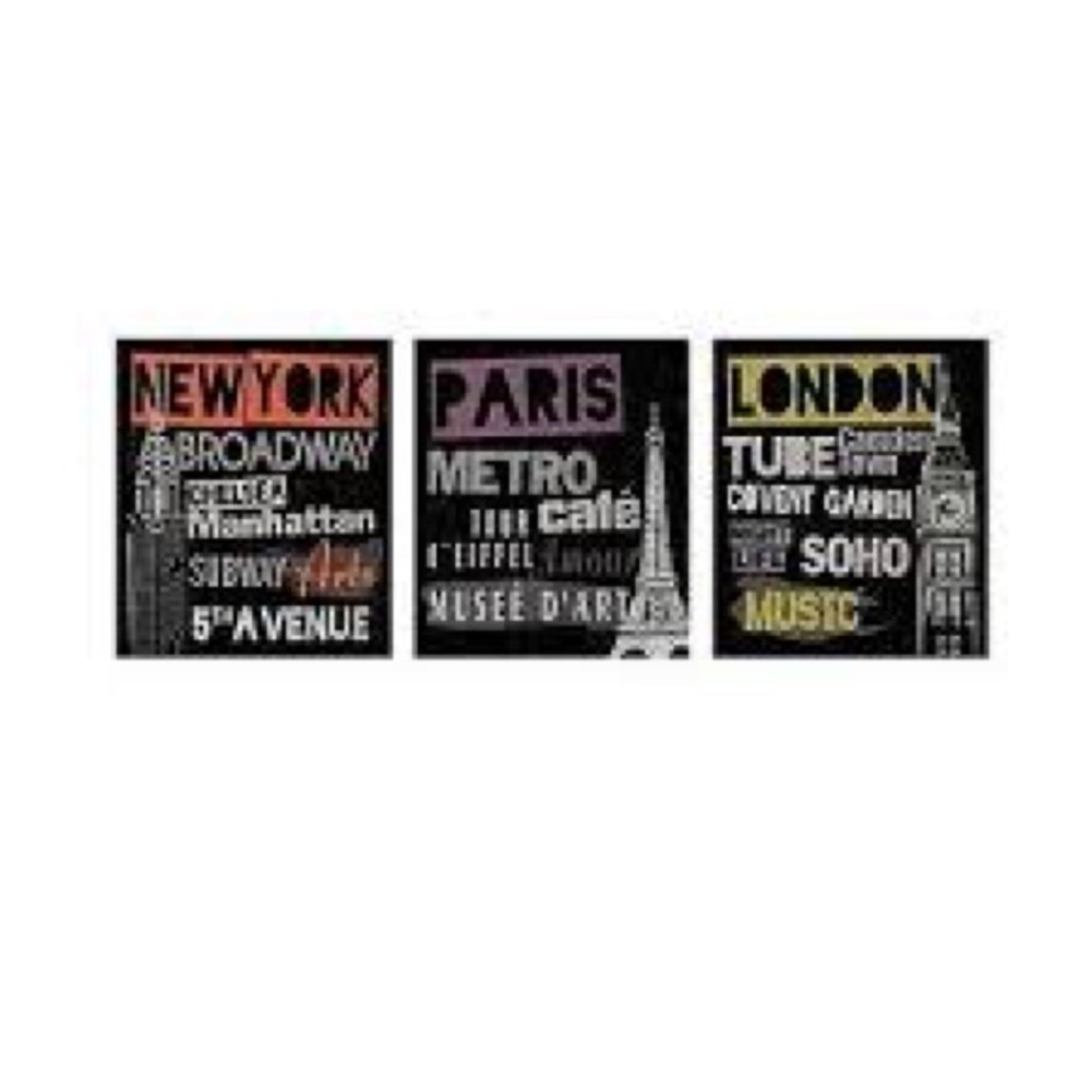 IKEA Paris, New York, London Wall Decor set