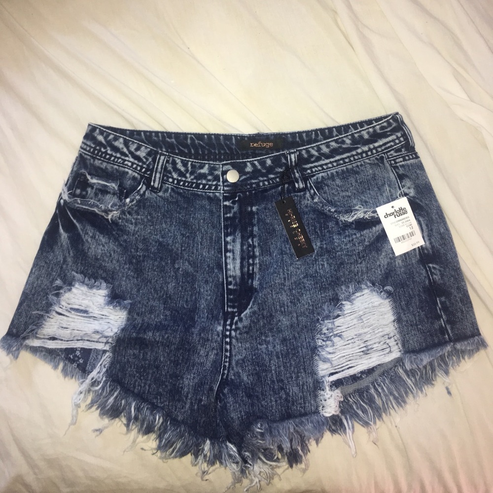 High Rise Cheeky Jean Shorts