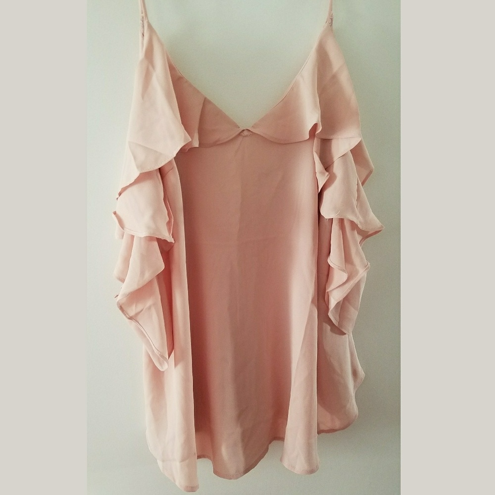 NWT Cold Shoulder Low Back Blouse - Picture 4 of 5